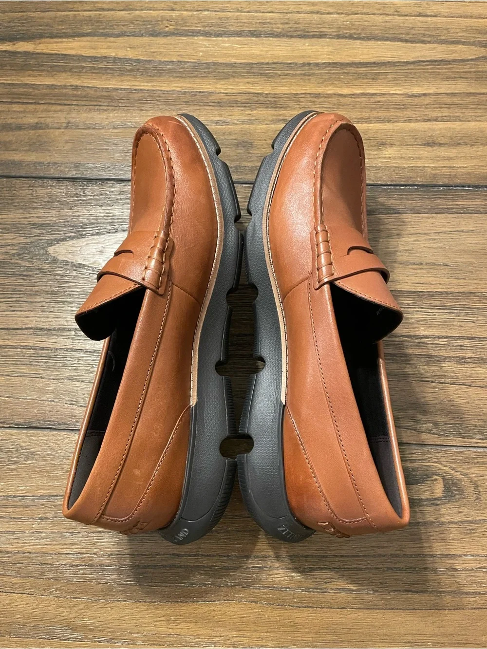 Cole Haan Men's Brown Leather Penny Loafers